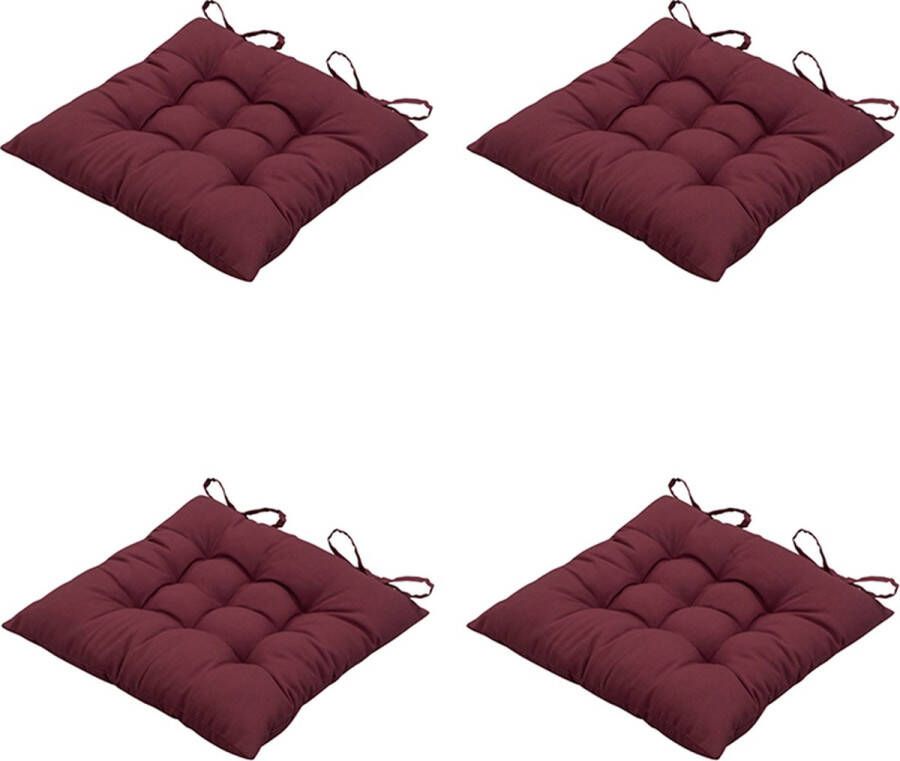 Madison Zitkussen Panama Bordeaux 46x46 Rood 4 Stuks