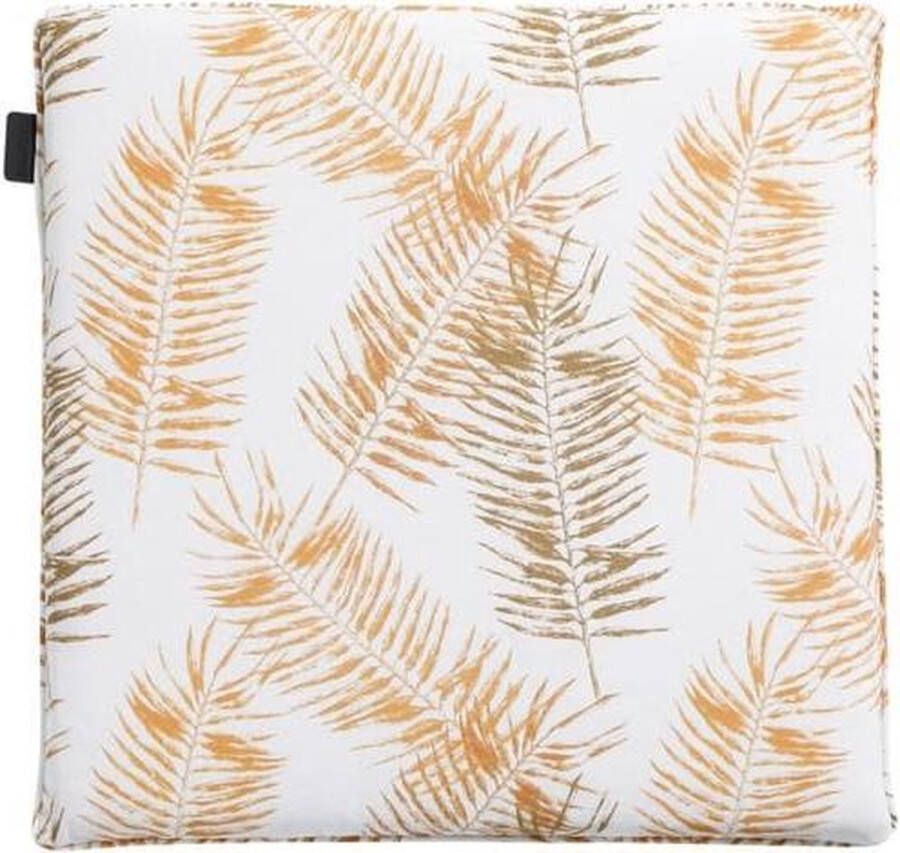 Madison Zitkussen Flora 50 X 50 Cm Katoen polyester Wit geel