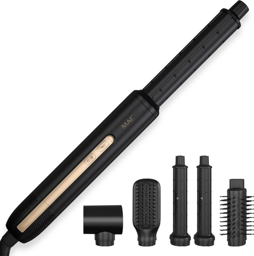 MAE Airstyler II Föhnborstel & Krulborstel Krultang 5 in 1 Multistyler Hairwrap Haarstyler