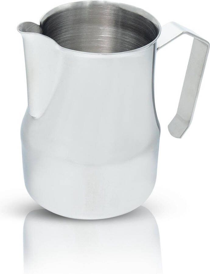 Maevory Melkkan Opschuim 350ml Zilver Melkkannetje RVS Barista Melkkan