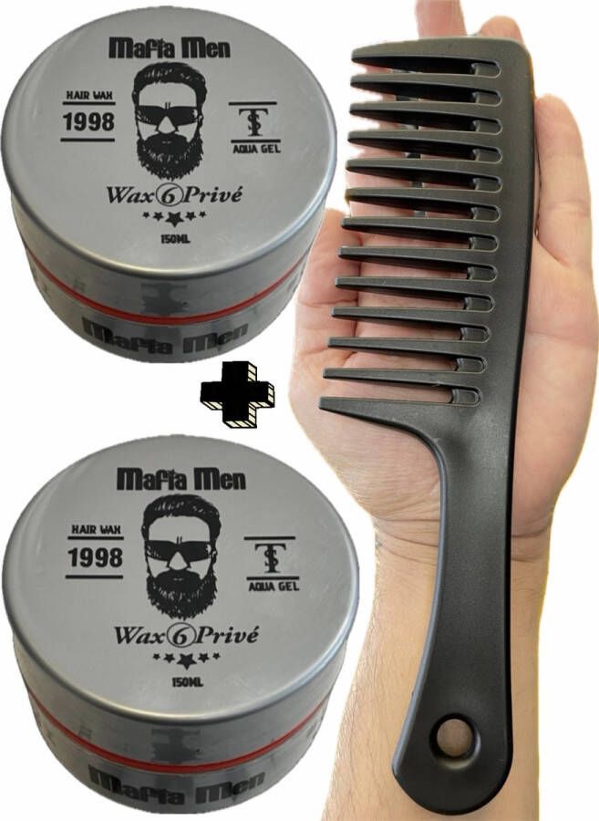 Mafia Men 2 stuks Wax (300 ml) + Gratis Kam pack! Haarwax Privé 6