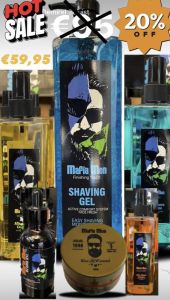 Mafia Men 6 Pack-Baardverzorging set (6 Stuks) Premium pakket! Baardolie + Scheergel +Aftershave Cologne 3 stuks + Haarwax 10 Wanted- Baardset- Giftset- Geschenkset- Cadeau voor Hem
