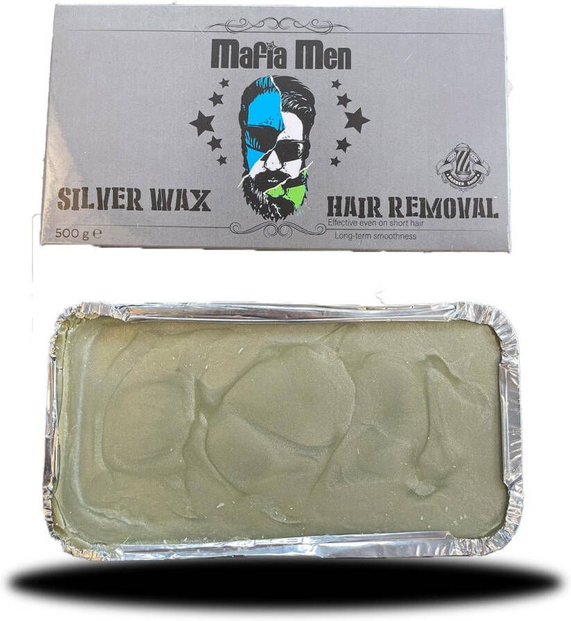 Mafia Men Ontharingswax Silver 500ml-mg Mask Wax Black Professioneel Harsblock