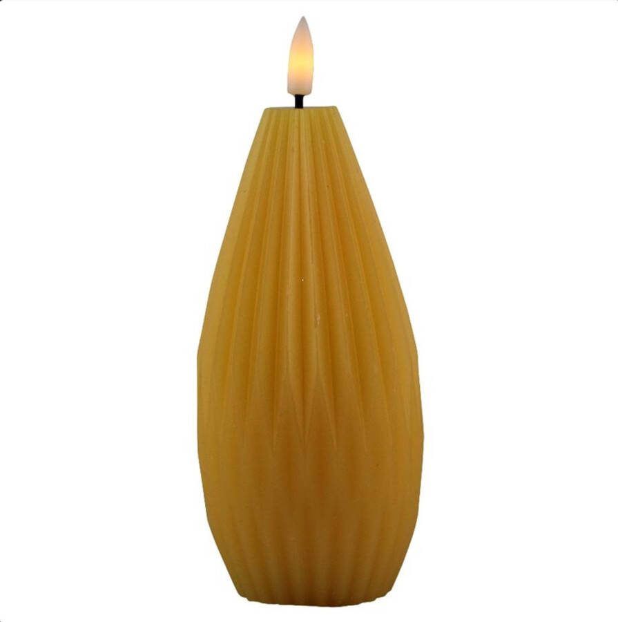 Magic Candles LED KAARS KEGEL MET TIMER ZACHT GEEL ORANJE SFEERVOLLE FLAKKERENDE WARM WIT LICHT VLAM