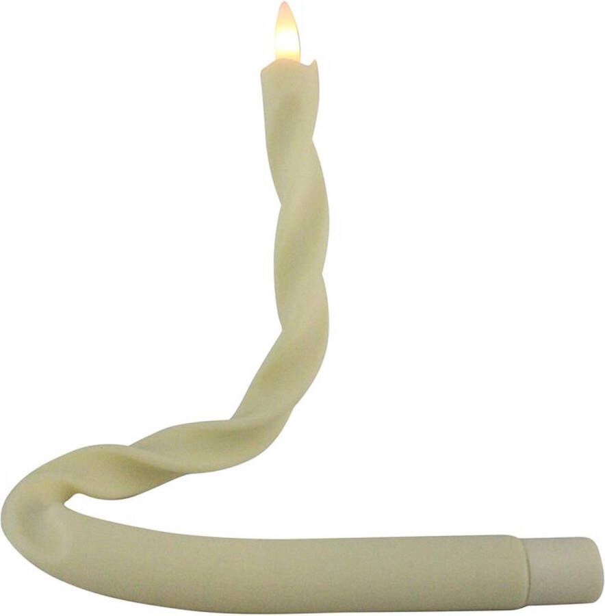 Magic Flame Candles LED kaars flex swirl 40cm ivoor