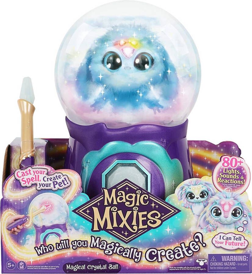 Magic Mixies Magic Misting Crystal Ball with 8 inch blue interactive plush and more than 80 sounds and reactions