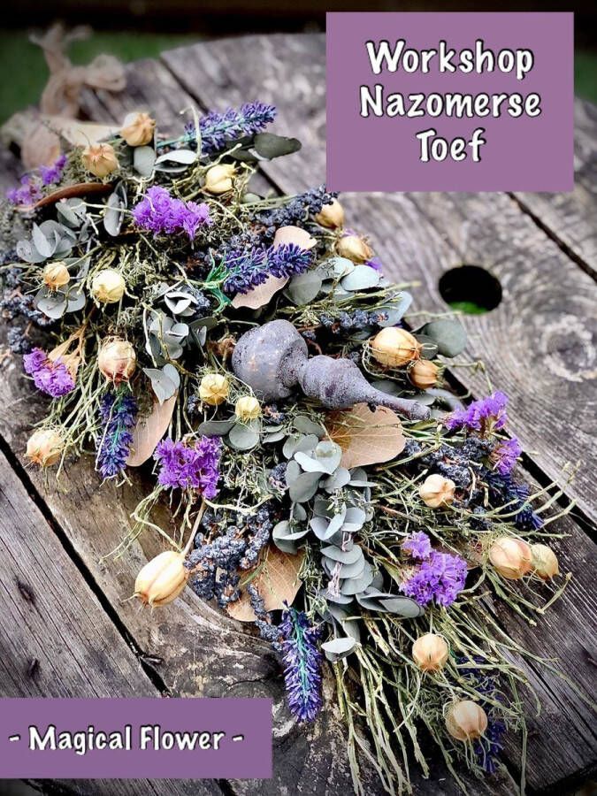 Magical Flower DIY Bloemschik Pakket Groen Toef| Nazomerse Toef DIY Knutselpakket Droogbloem pakket