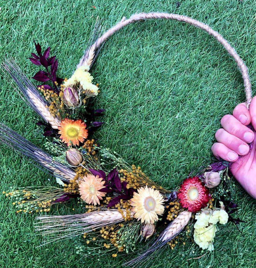 Magical Flower Droogbloemen Krans Bloemschik Pakket| Droogbloemen Ring DIY Pakket Droogbloemen
