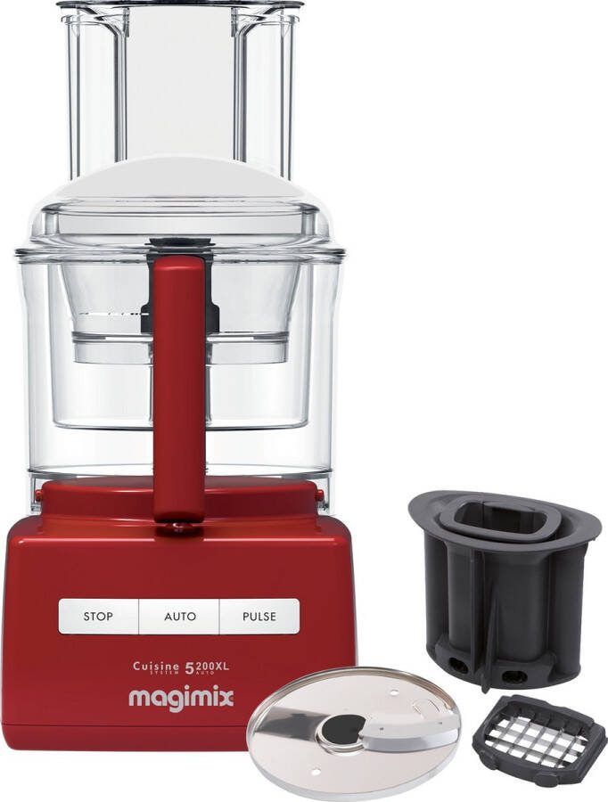 Magimix CS 5200 XL Foodprocessor Citruspers Blokjes & staafjes kit Rood