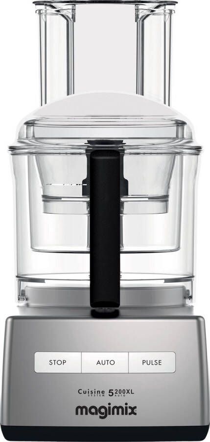 Magimix CS 5200 XL Premium Foodprocessor Keukenmachine met Sapcentrifuge Mat Chroom