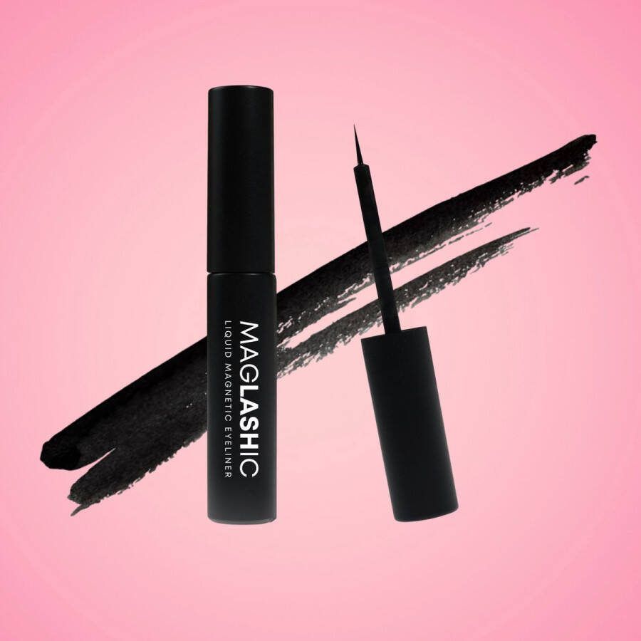 MAGLASHIC Magnetische Eyeliner Vloeibaar Eenvoudig Aan te Brengen Water- en Veegbestendig Makkelijk te verwijderen Zwart