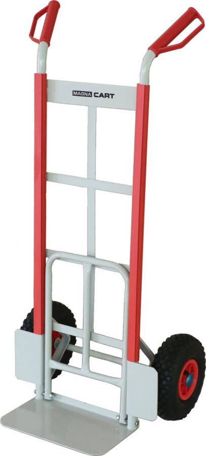 MAGNA CART Magnacart Steekwagen MCH4 150KG Opvouwbare Laadklep Staal 71 5 x 54 5 x 114 CM Privé en Zakelijk Gebruik Grijs Rood