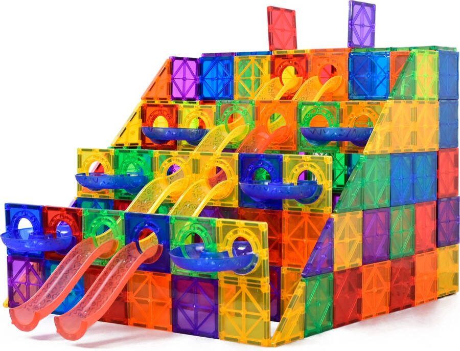 Magnaminds Magna Minds Magnetic Tiles Knikkerbaan 62 stuks Magnetisch Speelgoed Constructie speelgoed Magnetische tegels Montessori speelgoed Magnetic toys Magnetische bouwstenen Speelgoed Kinderen