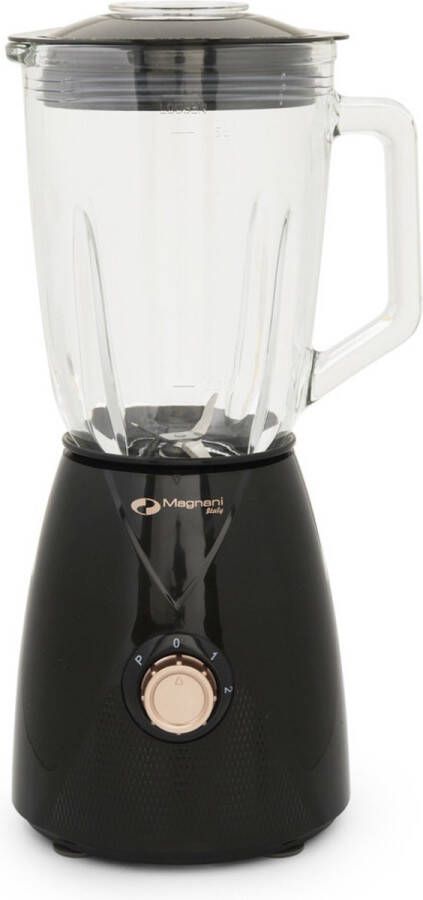 Magnani Elektrische Blender Multifunctionele Mixer Smoothie Maker Rosé Goud en Zwart 2 Snelheden Turbobooster 1 5 L 600 W