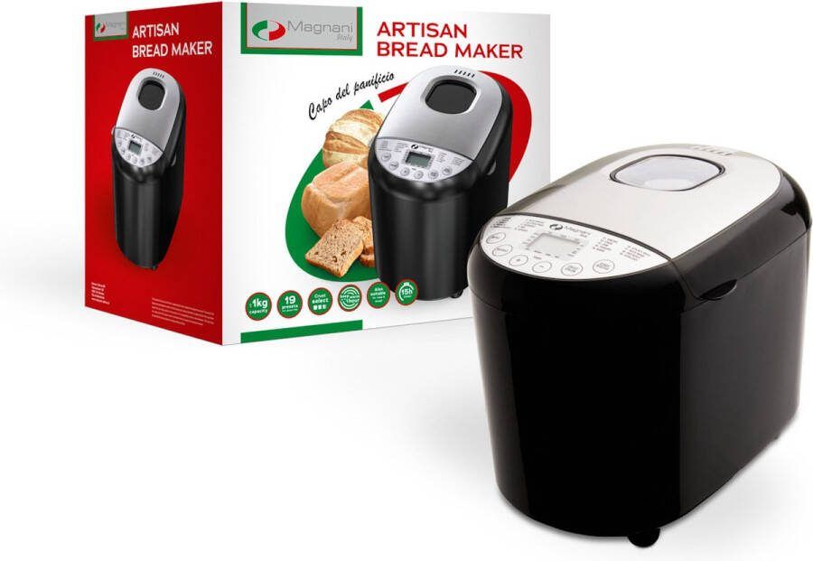 Magnani Multifunctionele keukenmachine Broodbakmachine met 19 programma's Bakmachine Inclusief maatbeker en lepel