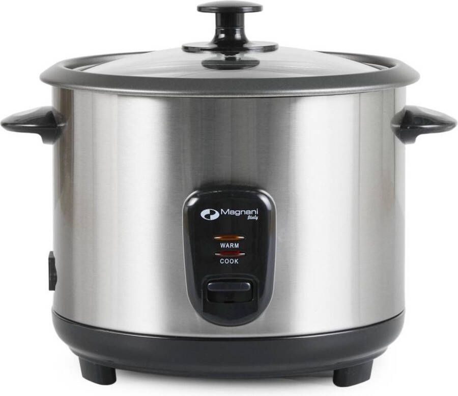 Magnani Rijstkoker – 1 5 L – Zilver – Warmhoudfunctie – Anti-aanbakpan 500 W