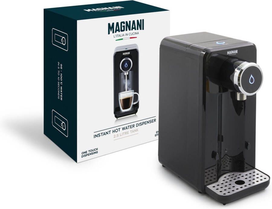 Magnani Warmwaterdispenser Zwart Staal 2 5 L Elektrisch 100° in 5 seconden 2200-2600 W 30 x 14 x 24 cm