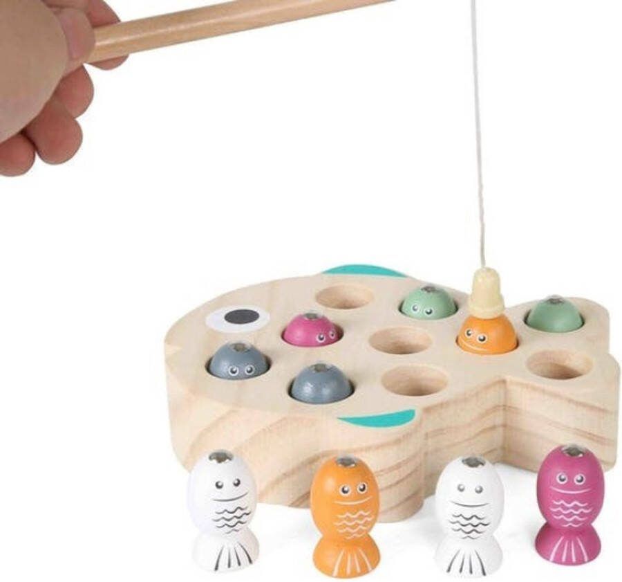Magni Aps Magni Visspel Magnetisch visspel Houten speelgoed Montessori Duurzaam speelgoed 3 jaar