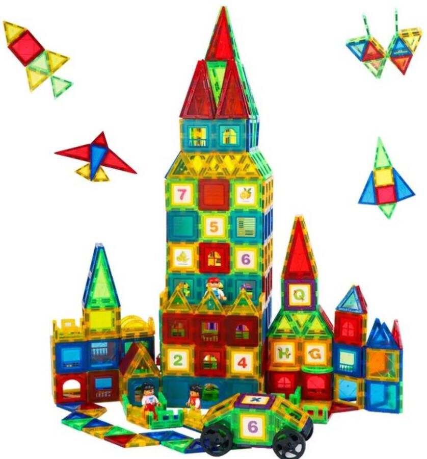 Magplayer Magnetisch speelgoed 103 delige set- Magnetische bouwstenen Magnetische tegels Constructie speelgoed