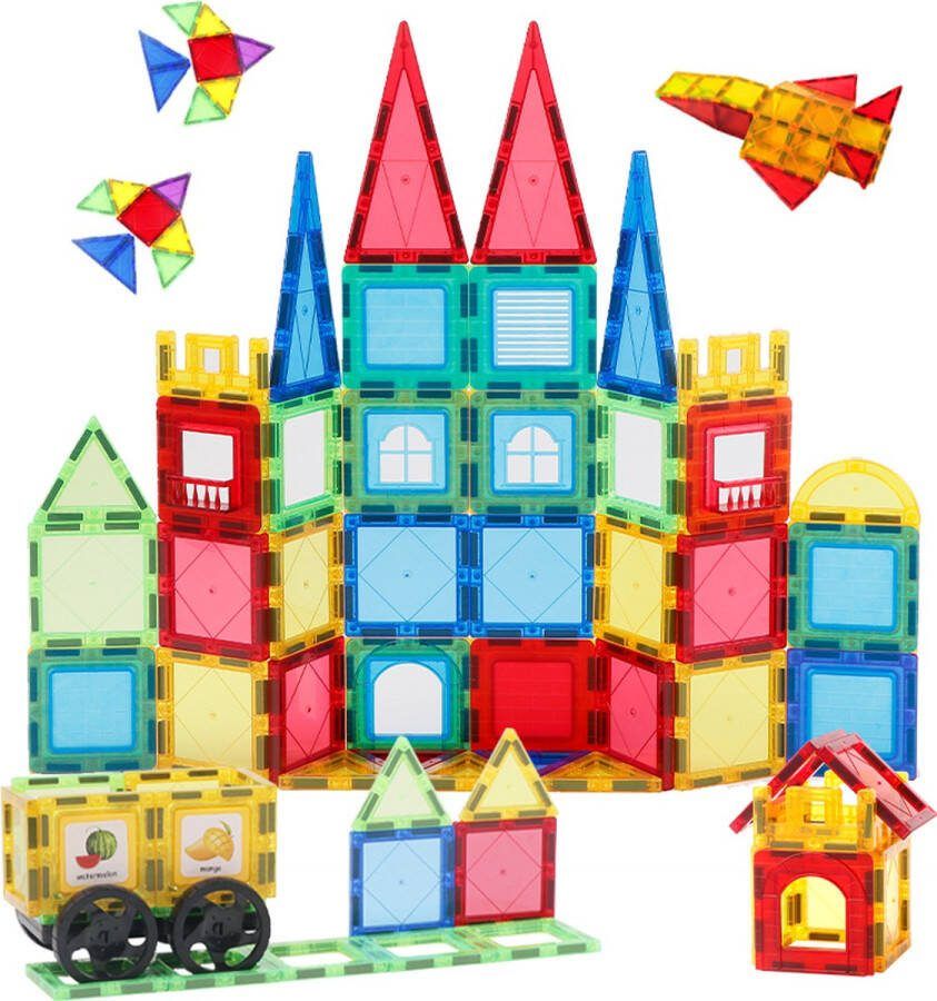 Magplayer Magnetische Tegels 60 stuks Magnetisch Bouwstenen- Educatief Speelgoed voor Intelligentie en Creativiteit