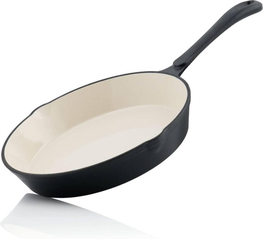 Mahlzeit ahlzeit Gietijzeren braadpan geëmailleerd Ø 24 cm Blue Berry gietijzeren braadpan met twee schenktuiten braadpan gietijzer pan email steakpan pan gietijzer geëmailleerd