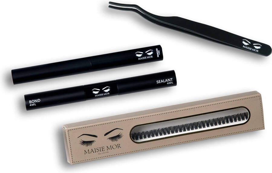 Maisie-Mor Wimpers Starterset Tease 12mm Ribbon lashes Nepwimpers Wimperextensions Cluster Lashes