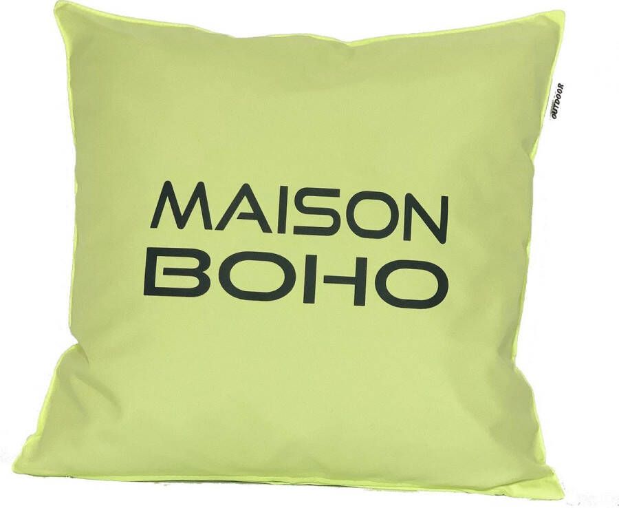 Maison Boho Kussenhoes Cape Town Lime | Outdoor | Waterbestendig | 45x45 cm | Oxford Polyester | Lime |