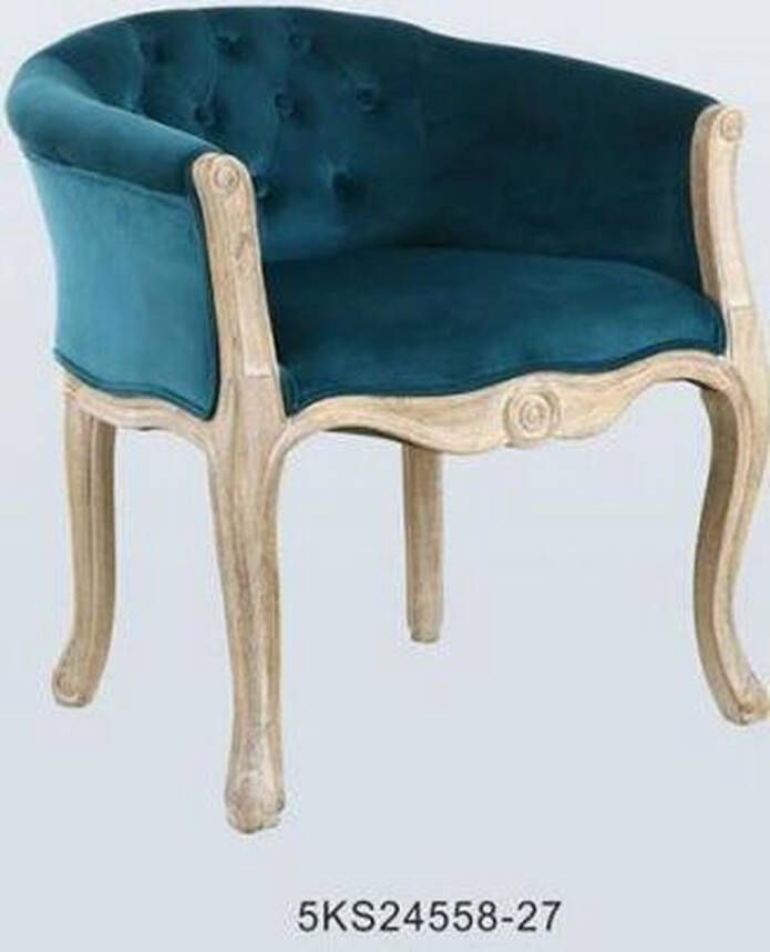 Maison de france Nachtkastje bed header linen rubberwood 160x10x120 turquoise