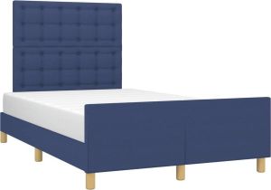 Maison Exclusive Bedframe met hoofdeinde stof blauw 120x200 cm
