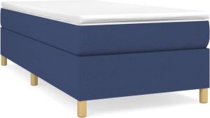 Maison Exclusive Boxspringframe stof blauw 90x200 cm