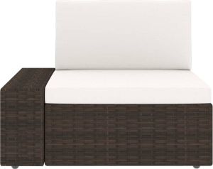 Maison Exclusive Hoekbank met rechterarmleuning sectioneel poly rattan bruin