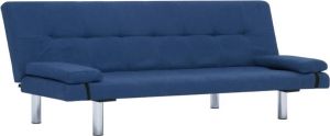 Maison Exclusive Slaapbank met twee kussens polyester blauw