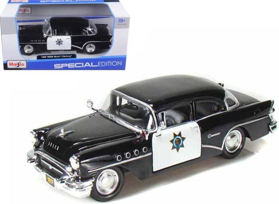Maisto BUICK CENTURY POLICE 1955 1:24 Modelauto Schaalmodel Miniatuurauto