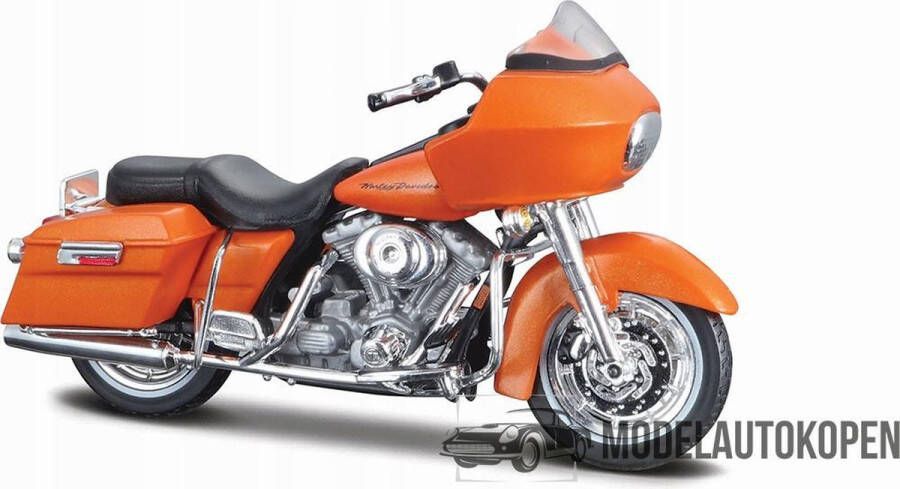 Maisto Harley Davidson 2002 FLTR Road Glide (Oranje) 1 18 Modelmotor Schaal model motor harley davidson schaalmodel