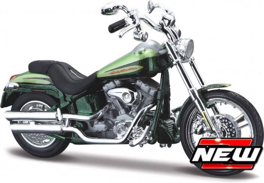 Maisto Harley-davidson FXSTDSE2 CVO 2004 groen metalic schaalmodel 1:18