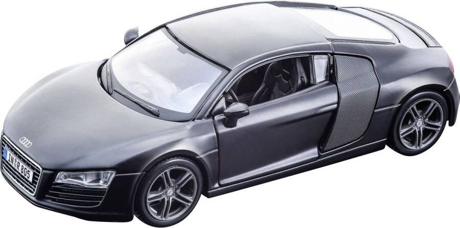 Maisto Modelauto Audi R8 V10 Plus grijs 18 x 8 x 5 cm Schaal 1:24 Speelgoedauto Miniatuurauto