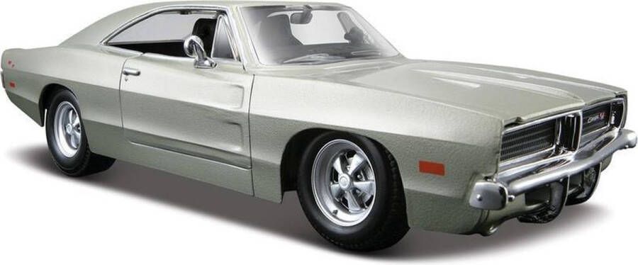 Maisto Modelauto Dodge Charger R T 1969 zilvergrijs 1:24 speelgoed auto schaalmodel