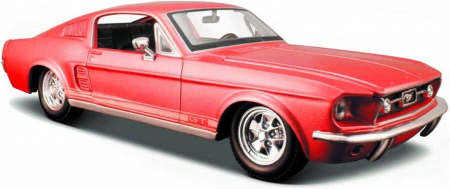 Maisto Modelauto Ford Mustang Gt 1967 Rood 19 X 7 X 5 Cm Schaal 1:24 Speelgoedauto Miniatuurauto