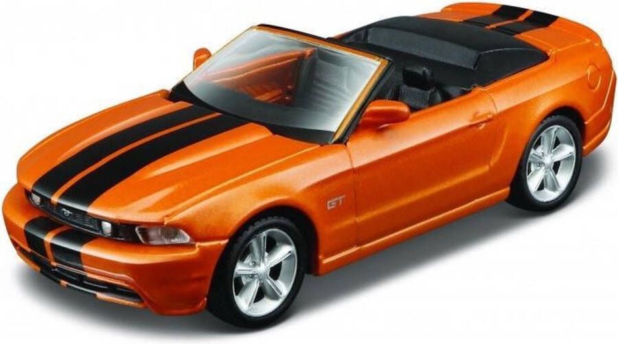 Maisto Modelauto Ford Mustang GT Convertible 2010 oranje 14 x 6 x 4 cm Schaal 1:32 Speelgoedauto Miniatuurauto