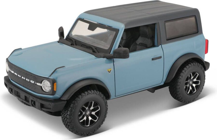 Maisto modelauto speelgoedauto Ford Bronco Badlands blauw schaal 1:24 18 x 8 x 7 cm
