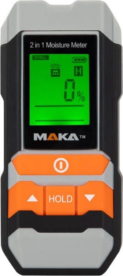 MAKA 2 In 1 Digitale Vochtmeter Voor Hout En Bouwmaterialen