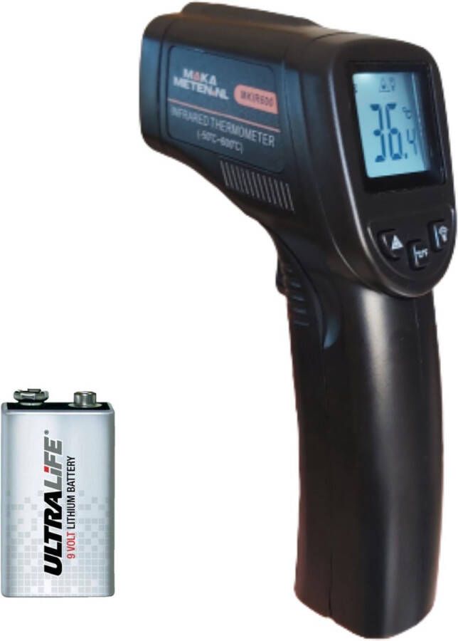 MAKA Digitale Infrarood Thermometer Bereik -50 Tot +600 °c – Warmtemeter