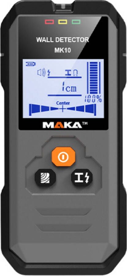 MAKA Digitale Leidingzoeker Koper Metaal & Hout detectie tot 120mm Leidingdetector