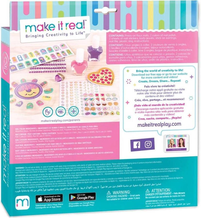 Make it Real Bringing Creativity to Life Set voor het maken van manicure Glitter Girl Nail Party Manicure Set