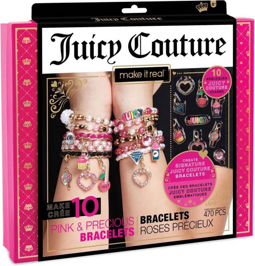 Make it Real Juicy Couture Set voor het maken van armbanden Pink en Precious