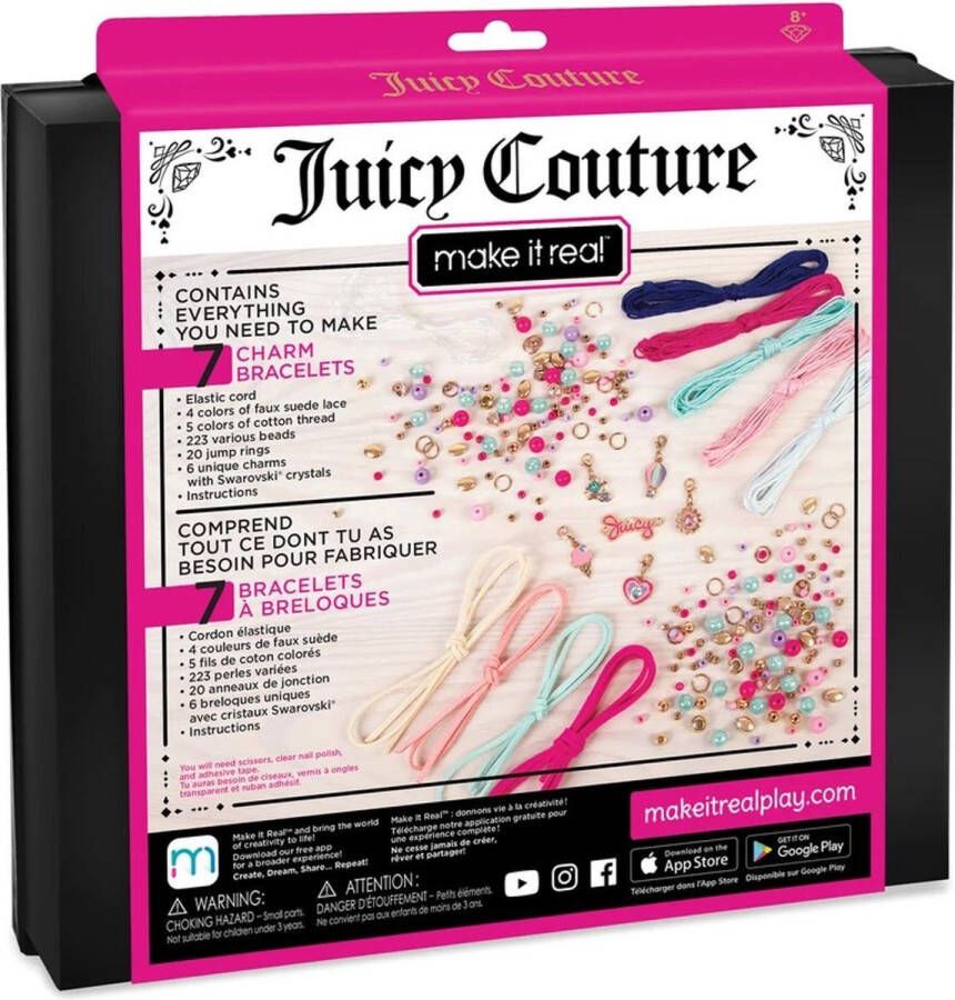 Make it Real Juicy Couture Set voor het maken van armbanden Swarovski Crystal Sunshine