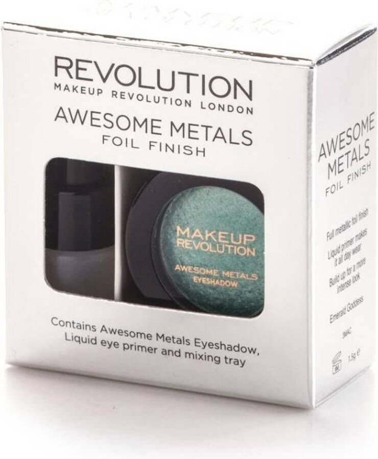 Makeup Revolution Awesome Metals Eye Foils Emerald Goddess Metallic Eye Foil Groen