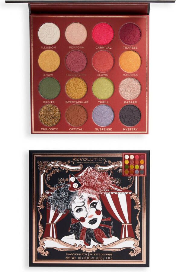 Makeup Revolution Carnival of Curiosity Shadow Palette Halloween Oogschaduw Palette