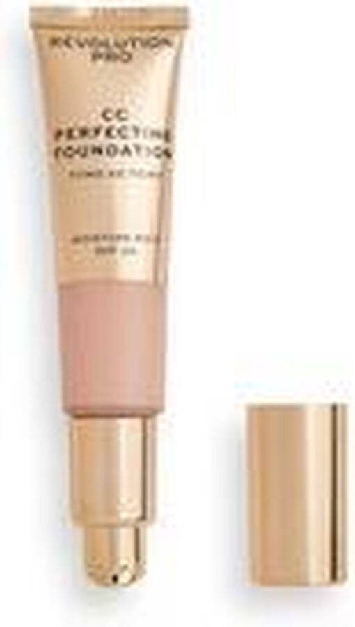 Makeup Revolution Cc Cream Perfecting Foundation Spf 30 Multifunctional Makeup For Dry To Combined Skin 26 Ml F2.5
