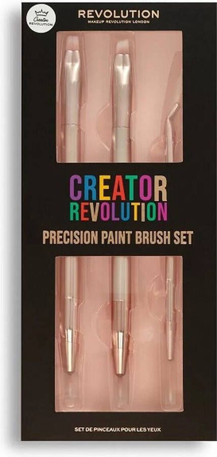 Makeup Revolution Creator Revolution Precision Paint Brush Set van drie penselen voor precieze oogmake-up